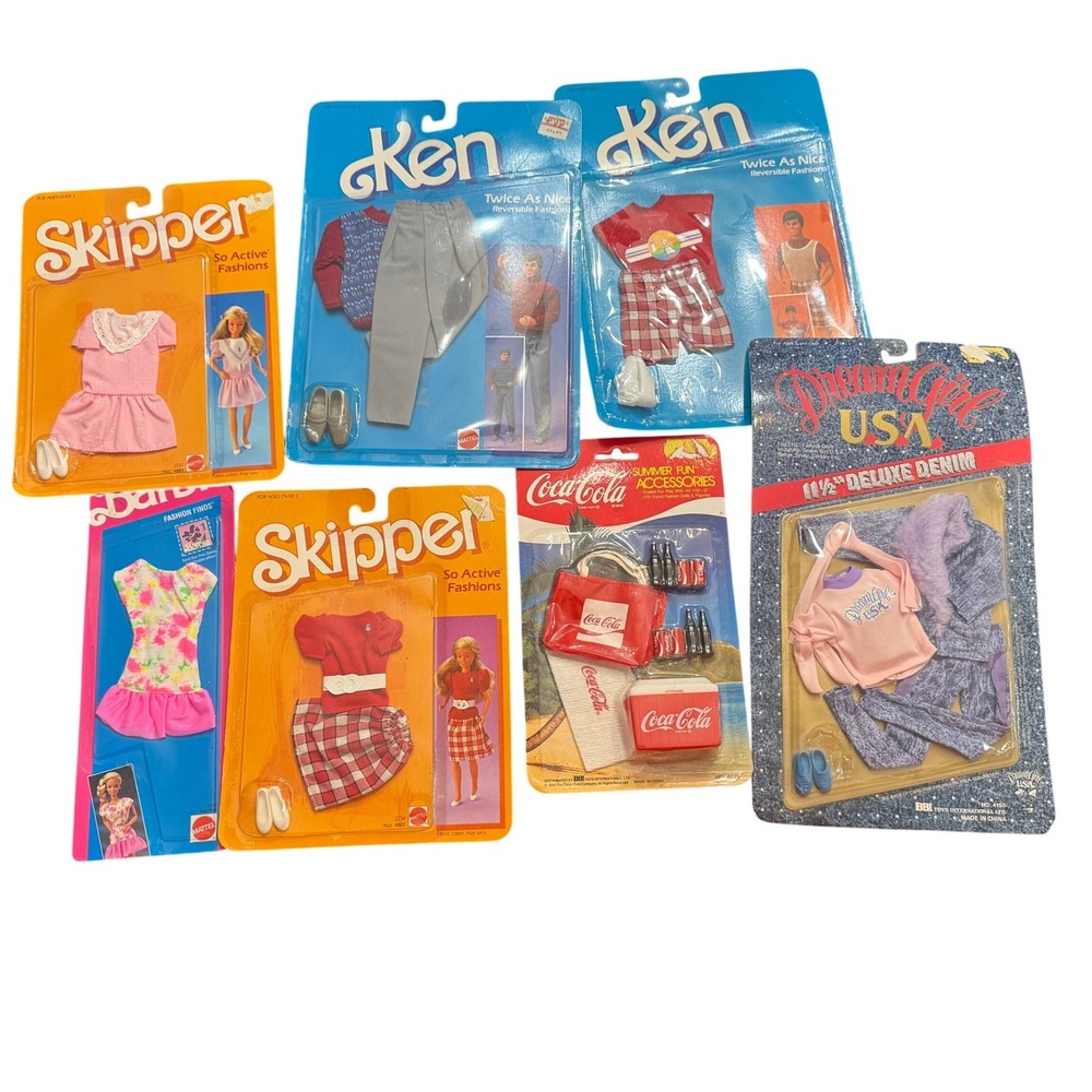Vintage Barbie Ken Skipper Fashion Lot Coca-Cola Accessories Dreamgirl USA NIP